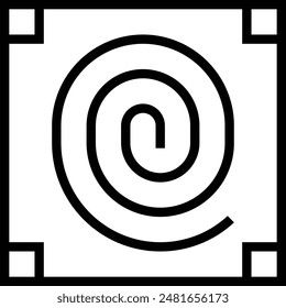 fingerprint scan icon. Thin linear style design isolated on white background