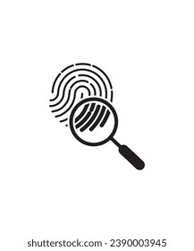 icono de digitalización de huellas digitales, mejor icono plano del vector.