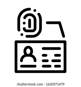 Fingerprint Scan Icon Vector. Outline Fingerprint Scan Sign. Isolated Contour Symbol Illustration