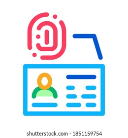 Fingerprint Scan Icon Vector. Outline Fingerprint Scan Sign. Isolated Contour Symbol Illustration
