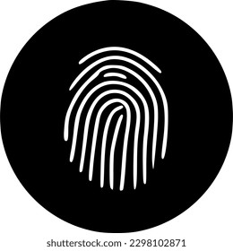 ilustración de diseño de símbolo de vector de exploración de huellas digitales