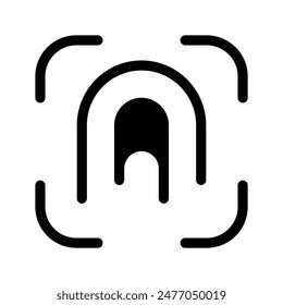 Fingerprint Scan Icon Vector Symbol Design Illustration