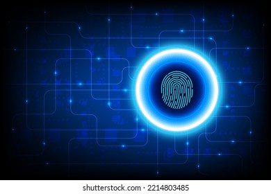 fingerprint scan provides security access, digital biometric system, safety technology 