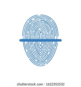 Fingerprint scan touch lock icon