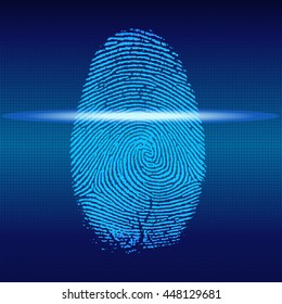 Fingerprint scan, vector