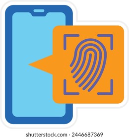 Fingerprint Scan vector icon. Can be used for printing, mobile and web applications.