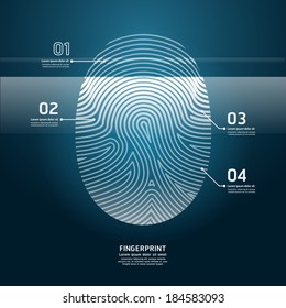 Fingerprint Scan vector illustration.