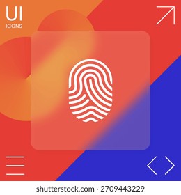 Huella digital. Icono de dedo escaneado. Elementos para su diseño
