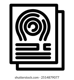 Fingerprint scanner is analyzing a document to grant security access