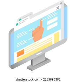 Fingerprint scanner control entry icon 3d vector. Identity and safe access. Digital finger print biometric data for identification