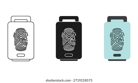 Symbolsatz für Fingerabdruck-Scanner