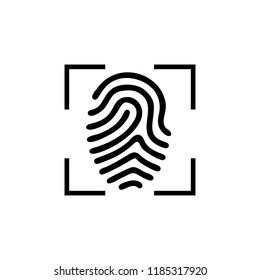 Fingerprint scanner icon
