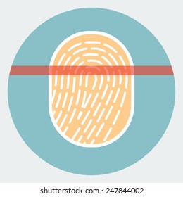 Fingerprint scanner icon