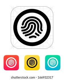 Fingerprint scanner icon. Vector illustration.