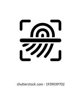 Fingerprint Scanner icon in vector. Logotype