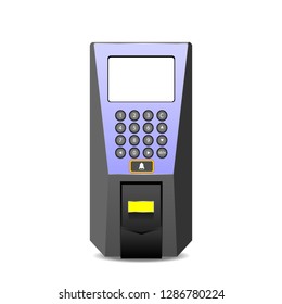 Fingerprint scanner isolated on white background