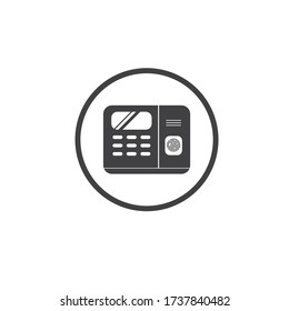 fingerprint scanner machine icon vector illustration design template
