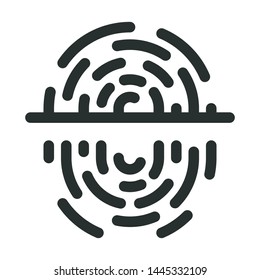 fingerprint scanner - minimal line web icon. simple vector illustration. concept for infographic, website or app.
