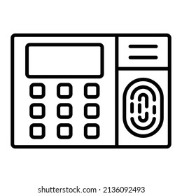 Icono vectorial del escáner de huellas digitales. Se puede usar para imprimir, móviles y aplicaciones web.