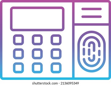Icono vectorial del escáner de huellas digitales. Se puede usar para imprimir, móviles y aplicaciones web.