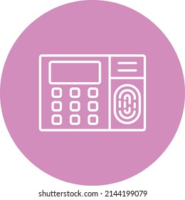 Icono vectorial del escáner de huellas digitales. Se puede usar para imprimir, móviles y aplicaciones web.