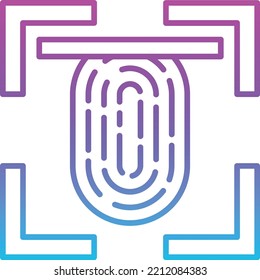 Fingerprint Scanner vector icon. Can be used for printing, mobile and web applications.