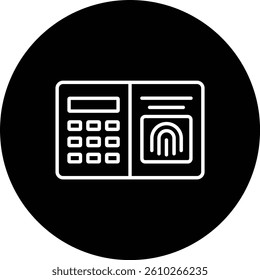Fingerprint Scanner vector icon. Can be used for printing, mobile and web applications.