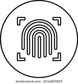 Fingerprint Scanner vector icon. Can be used for printing, mobile and web applications.