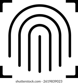 Fingerprint Scanner vector icon. Can be used for printing, mobile and web applications.