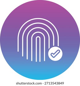 Icono de Vector del escáner de huellas dactilares. Se puede utilizar para aplicaciones de impresión, móviles y de Web.