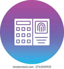 Icono de Vector del escáner de huellas dactilares. Se puede utilizar para aplicaciones de impresión, móviles y de Web.