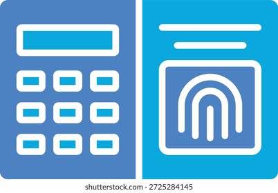 Icono de Vector del escáner de huellas dactilares. Se puede utilizar para aplicaciones de impresión, móviles y de Web.