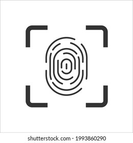 fingerprint scanning icon design vector
