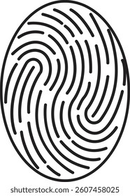 Fingerprint scanning icon. Fingerprint identity and security symbols isolated on transparent background. Fingerprint icon signature sign for password encryption. Vector illustration.