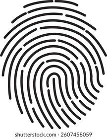 Fingerprint scanning icon. Fingerprint identity and security symbols isolated on transparent background. Fingerprint icon signature sign for password encryption. Vector illustration.