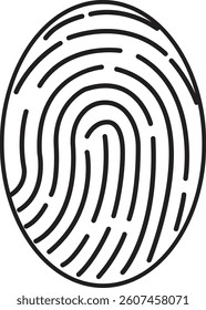 Fingerprint scanning icon. Fingerprint identity and security symbols isolated on transparent background. Fingerprint icon signature sign for password encryption. Vector illustration.