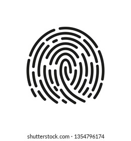 Fingerprint scanning icon sign – vector