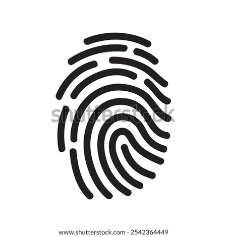fingerprint scanning icon sign. vector illustration