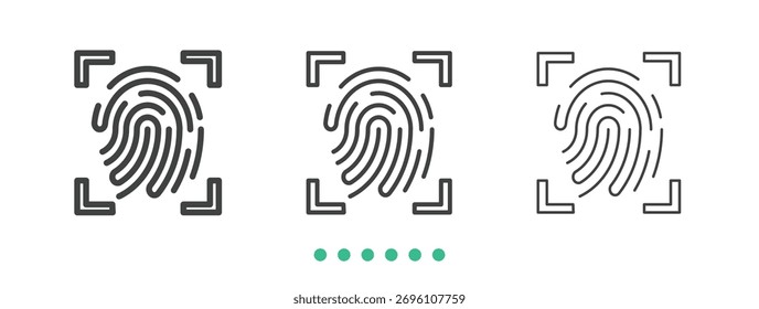 Fingerprint Scanning icon. Thin line icon vector
