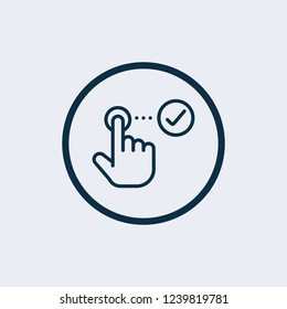 Finger-print Scanning Identification System. Biometric Authorization and Business Security Concept. Vector illustration.