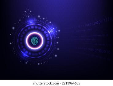 Fingerprint scanning technology background.
Cyber security concept. Abstract technology background. vector illustration