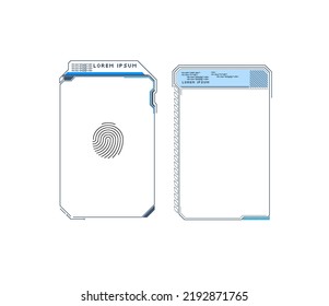 Fingerprint Scanning Technology Concept vector