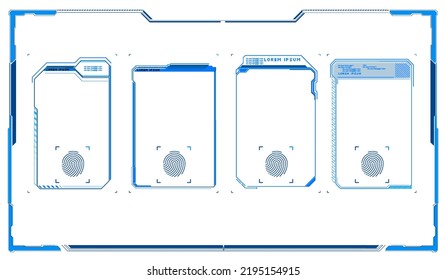 Vector de concepto de tecnología de digitalización de huellas digitales