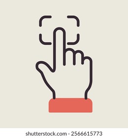 Fingerprint scanning vector icon. Biometrics concept. Security sign. Graph symbol for your web site design, logo, app, UI