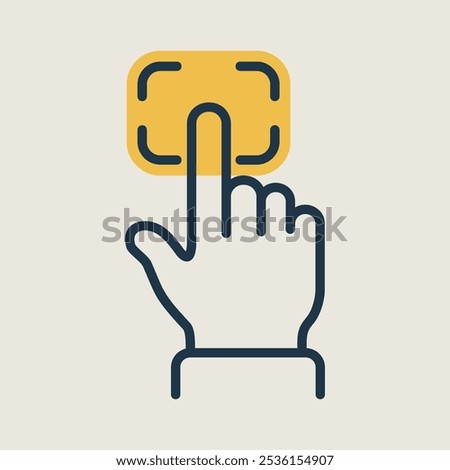 Fingerprint scanning vector icon. Biometrics concept. Security sign. Graph symbol for your web site design, logo, app, UI