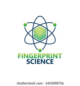 Fingerprint Science Logo Template Design Vector, Emblem, Design Concept, Creative Symbol, Icon