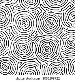 Fingerprint seamless background on square shape.