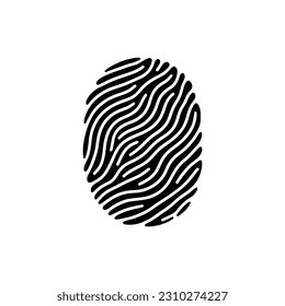 Fingerprint, secure security logo. Icon on white background