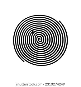 Fingerabdruck, Sicherheitslogo. Symbol auf weißem Hintergrund