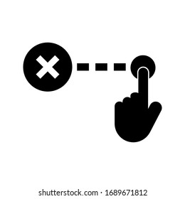 Fingerprint security icon vector on white background